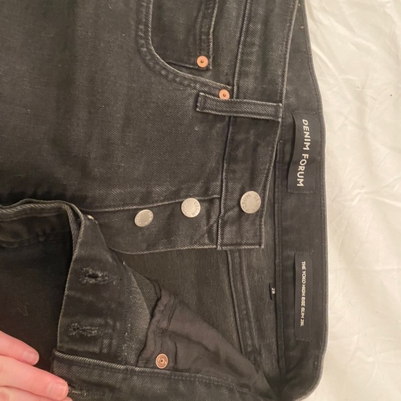 Black button up straight leg jeans - Picture 2 of 6